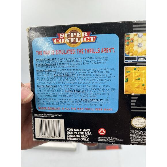 Super Conflict Complete In Box with Manual Super Nintendo - Picture 10 of 16